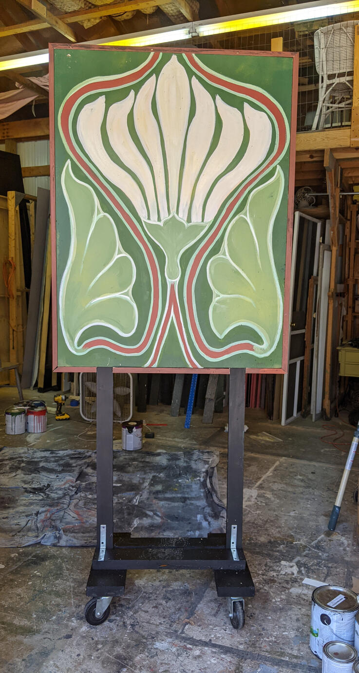 Two-sided floating painting for La Traviata (2021)