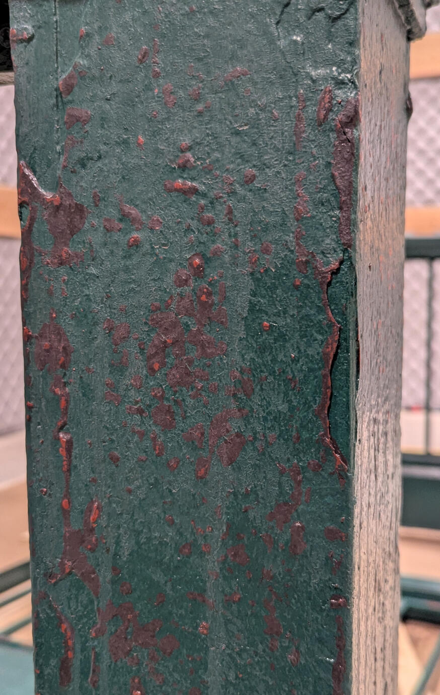 Aging on Subway Pole for &quot;Night Agent&quot; 2025