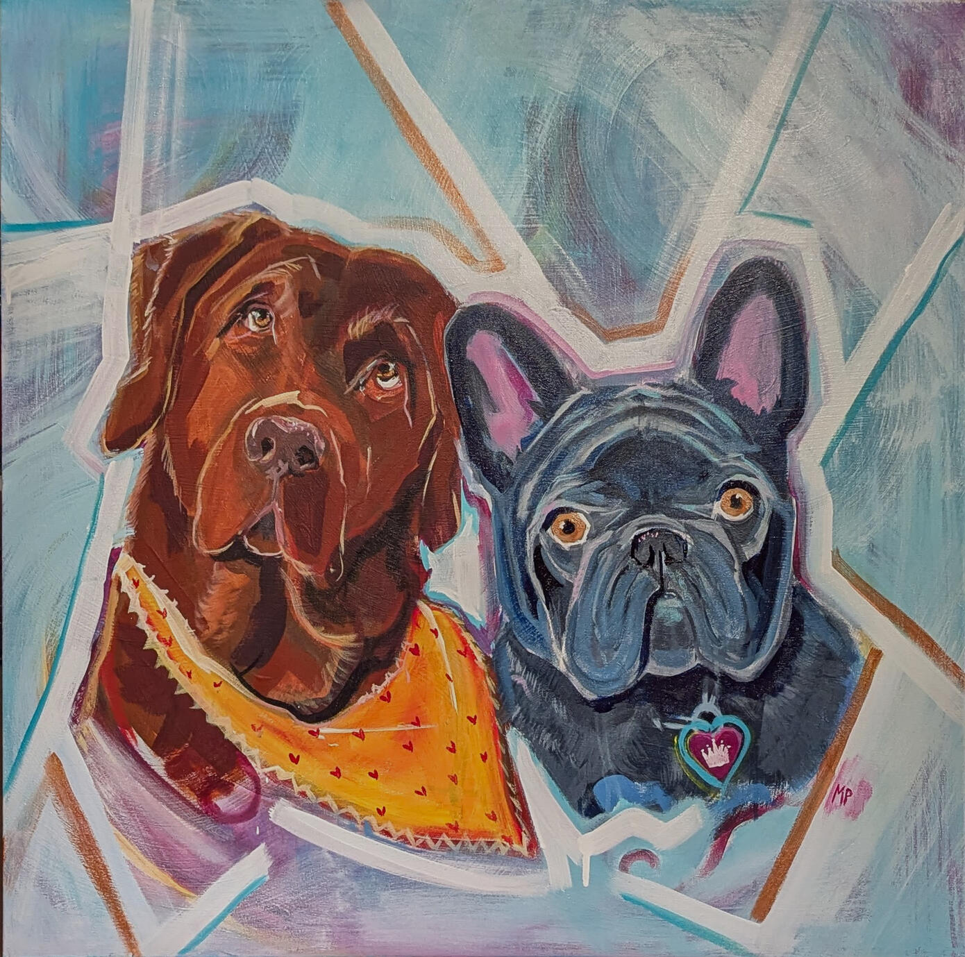 Abe and Thor 3&#39; x 3&#39; (2024)